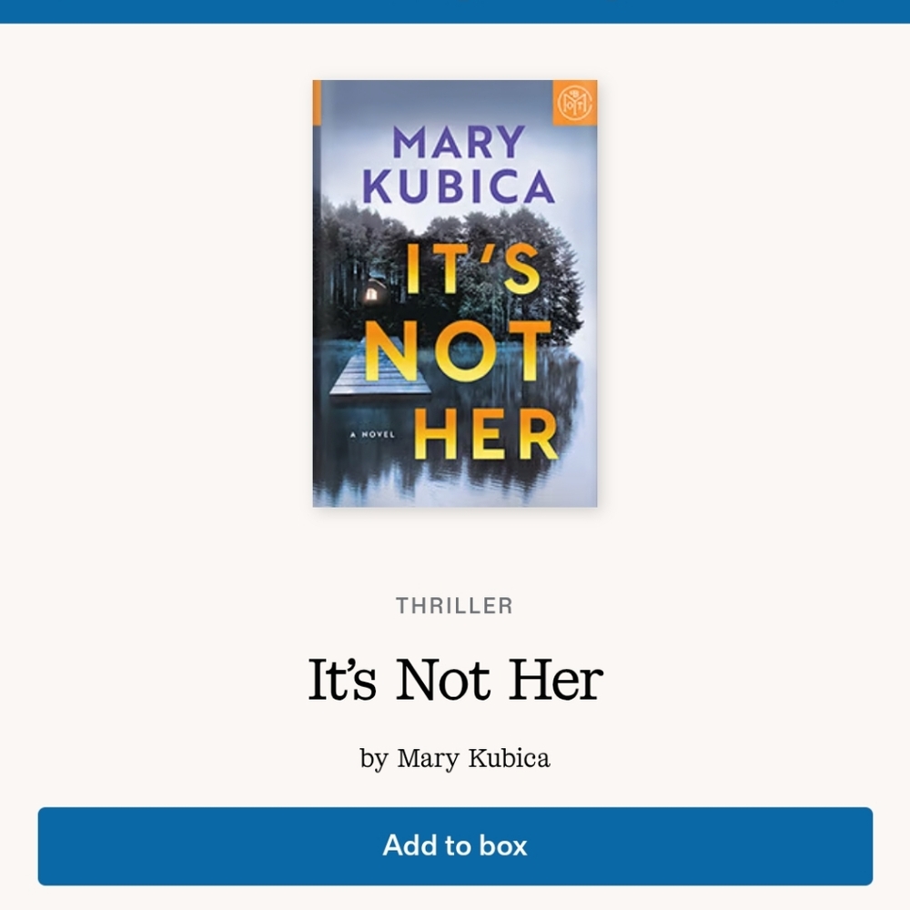 It's Not Her by Mary Kubica